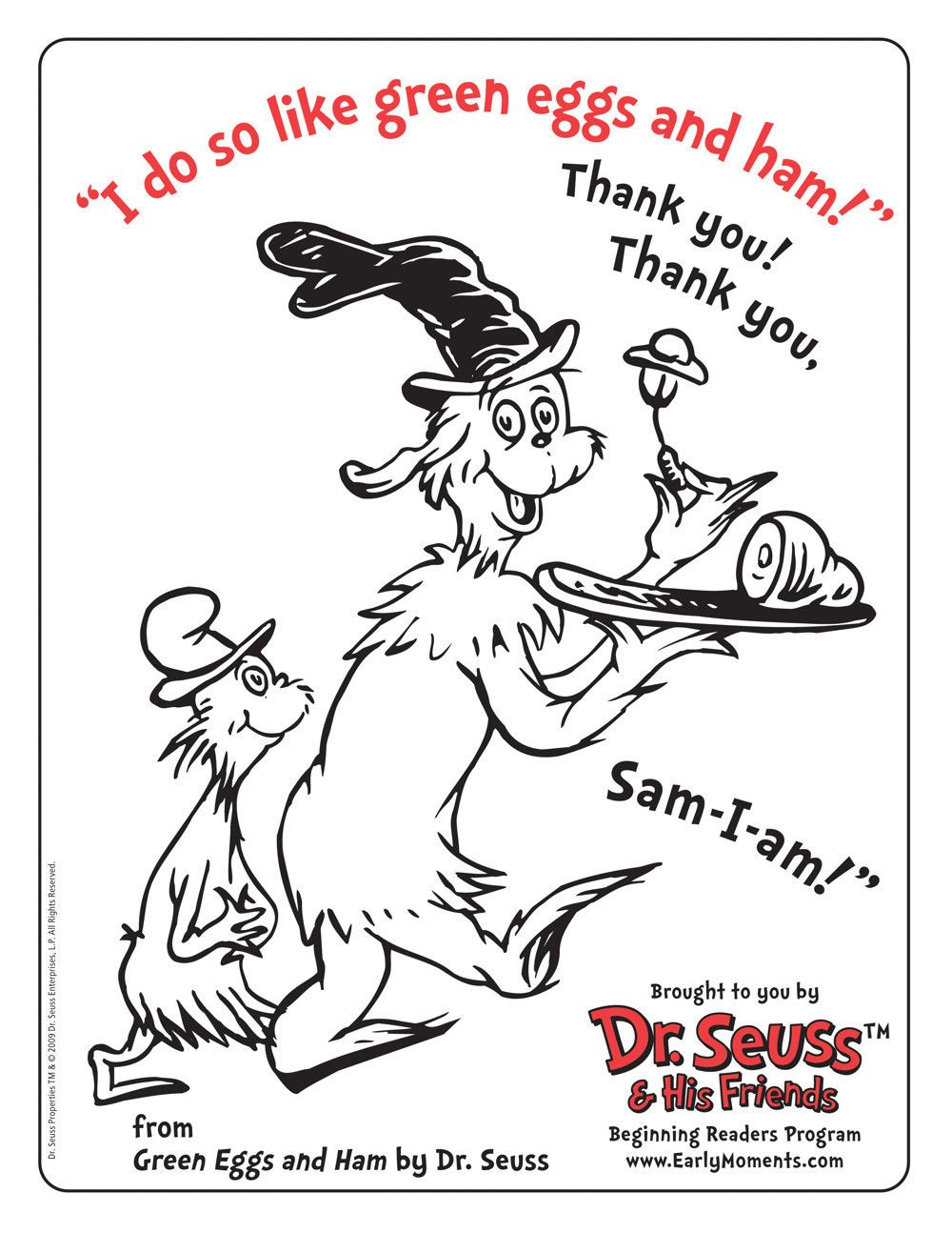 Dr. Seuss and Friends Coloring Contest Contest ...