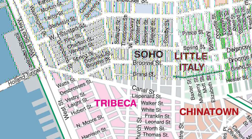 shops in soho new york map New York City Maps And Neighborhood Guide shops in soho new york map