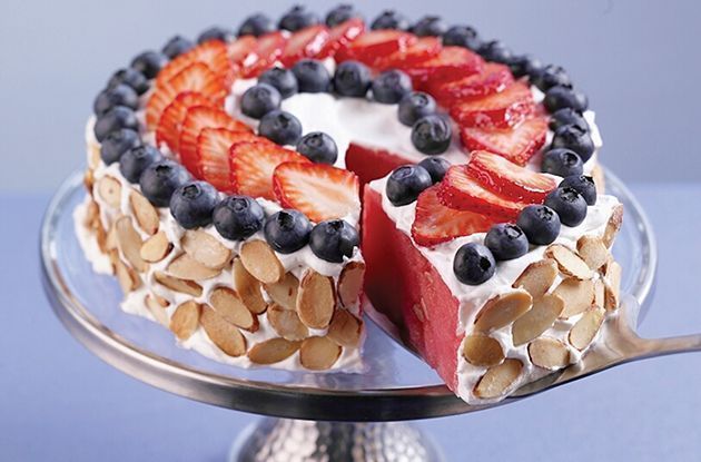 Red, White & Blue Watermelon 'Cake'