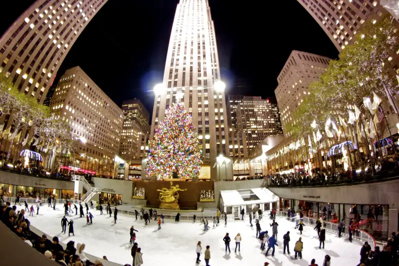 rockefeller rink skating night