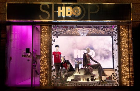 HBO Shop Holiday window display