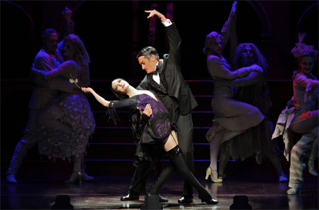 Roger Rees and Bebe Neuwirth in The Addams Family on Broadway