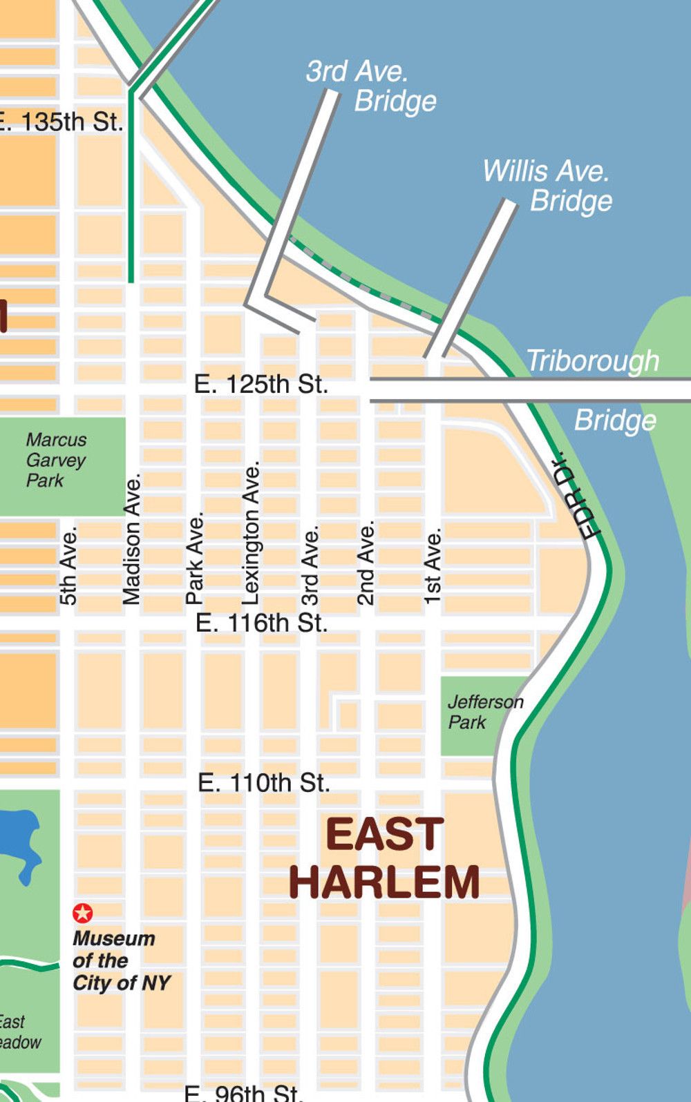 East Harlem Nyc Map 