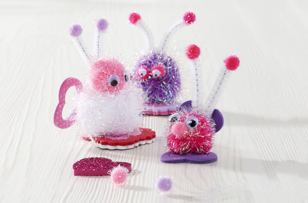 How to Make Valentine's Day Pompom Critters