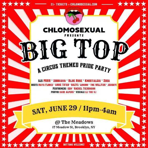 Big Top: a Circus Themed Pride Party! at The Meadows