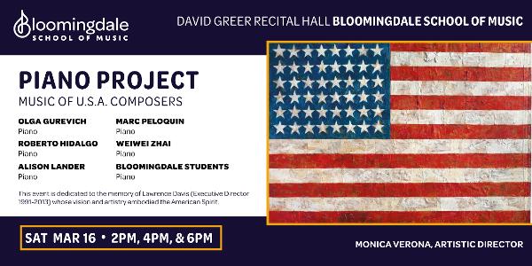 Music of U.S.A. Composers – Piano Project at Bloomingdale School of Music