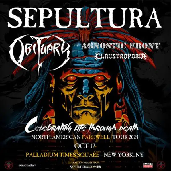 Sepultura Celebrating Life Through Death North American Farewell Tour 2024 at Palladium Times Square