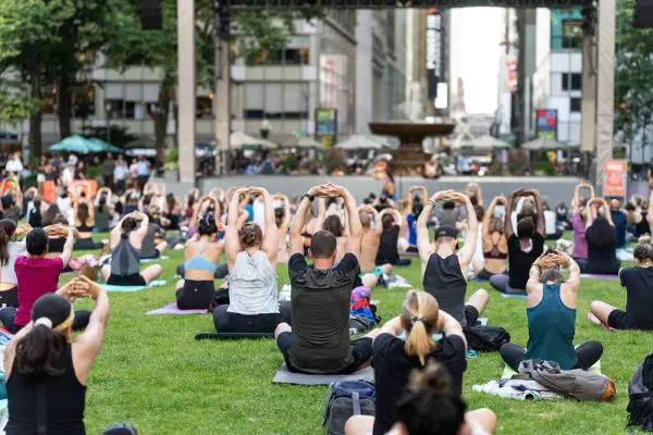 Bryant Park Yoga Presented by CALIA with Lulu Soni at Bryant Park