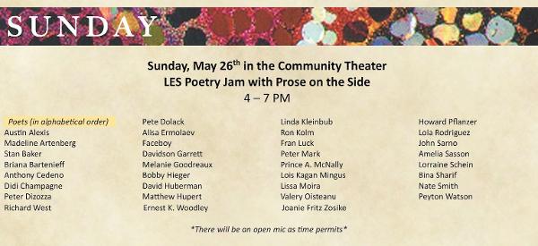 The Lower East Side Festival of the Arts: LES Poetry Jam with Prose on the Side at Theatre for the New City—Community Theater