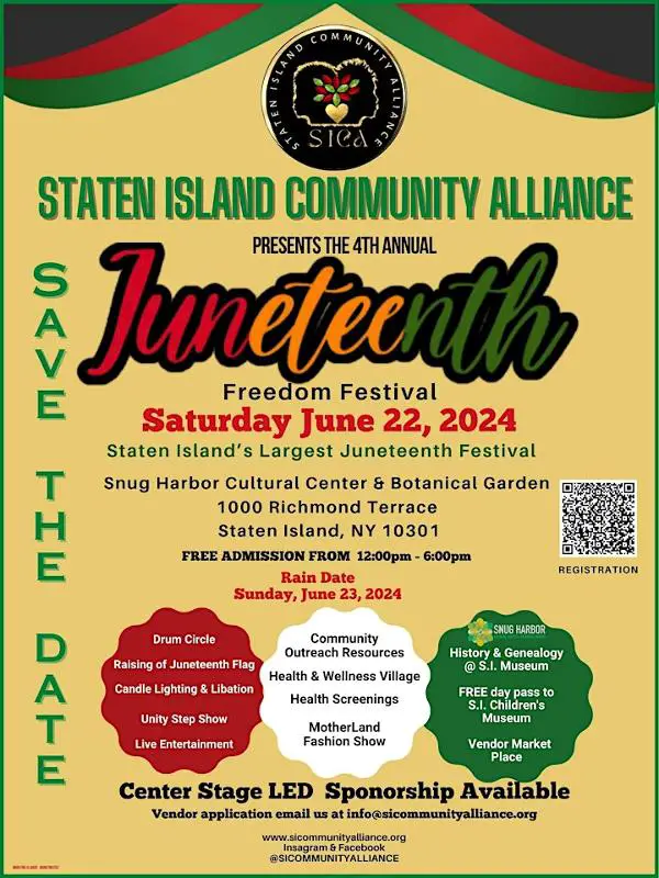 4th Annual Juneteenth Freedom Festival at Snug Harbor Cultural Center & Botanical Garden
