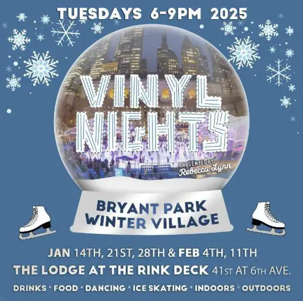 Vinyl Nights Tuesdays at Bryant Park Winter Village at Bryant Park