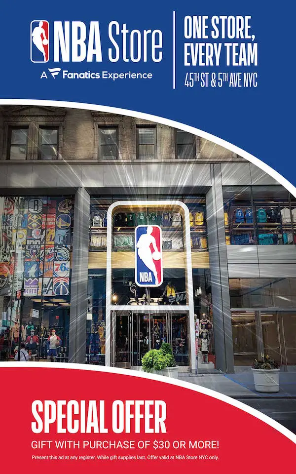 New York Coupons Shop the NBA Store and Get a Free Gift!