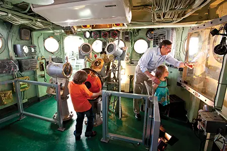 captains bridge at intrepid museum