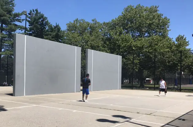 handball court at cantiague park in hicksville