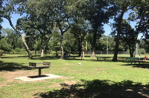 picnic and barbecue area at cantiague park in hicksville