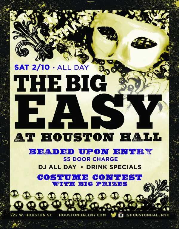 Celebrate The Big Easy Houston Hall 02/10/18