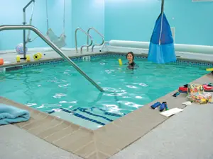 bergen pediatric therapy center; therapeutic pool; aquatic therapy