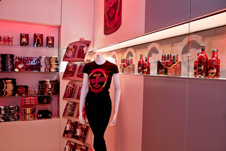 True Blood T-shirts & more on display at the HBO Shop in NYC
