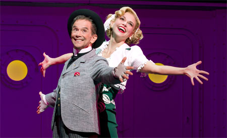 Joel Grey and Sutton Foster in Anything Goes