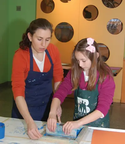 print making workshop at bruce museum