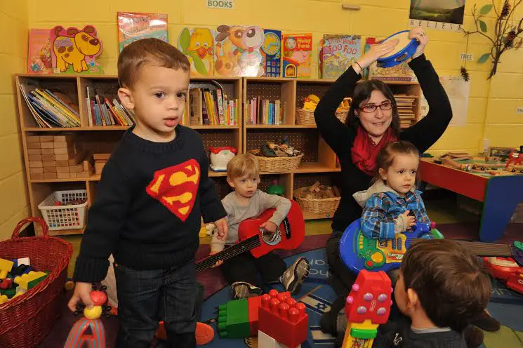 children playing with toy instruments