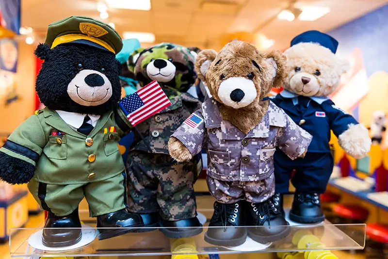 military bears at build a bear workshop